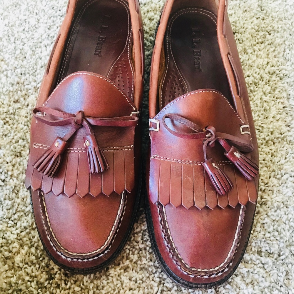 L.L. Bean Men’s Brown Leather Shoes Size 12 EE - Picture 6 of 8